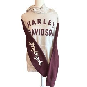 Harley Davidson White and Maroon Hoodie Sold Out Online